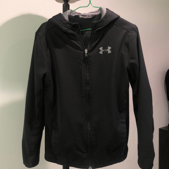 Black Under Armour Coldgear zip jacket with hood